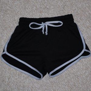 Black Self-Tie Dolphin Shorts